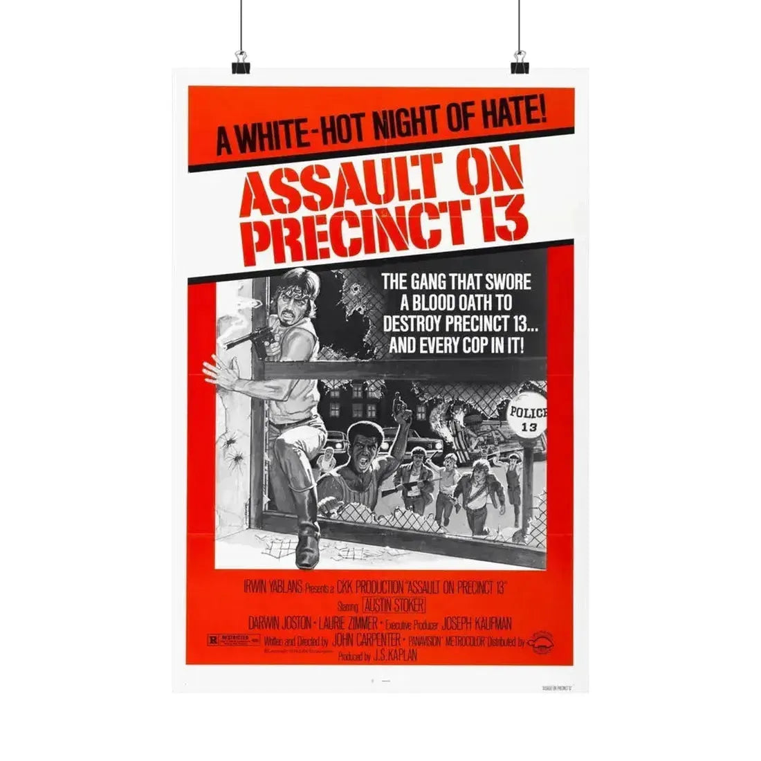 ASSAULT ON PRECINCT 13 1976 - Paper Movie Poster 16″ x 24″ Matte - The Sticker Space