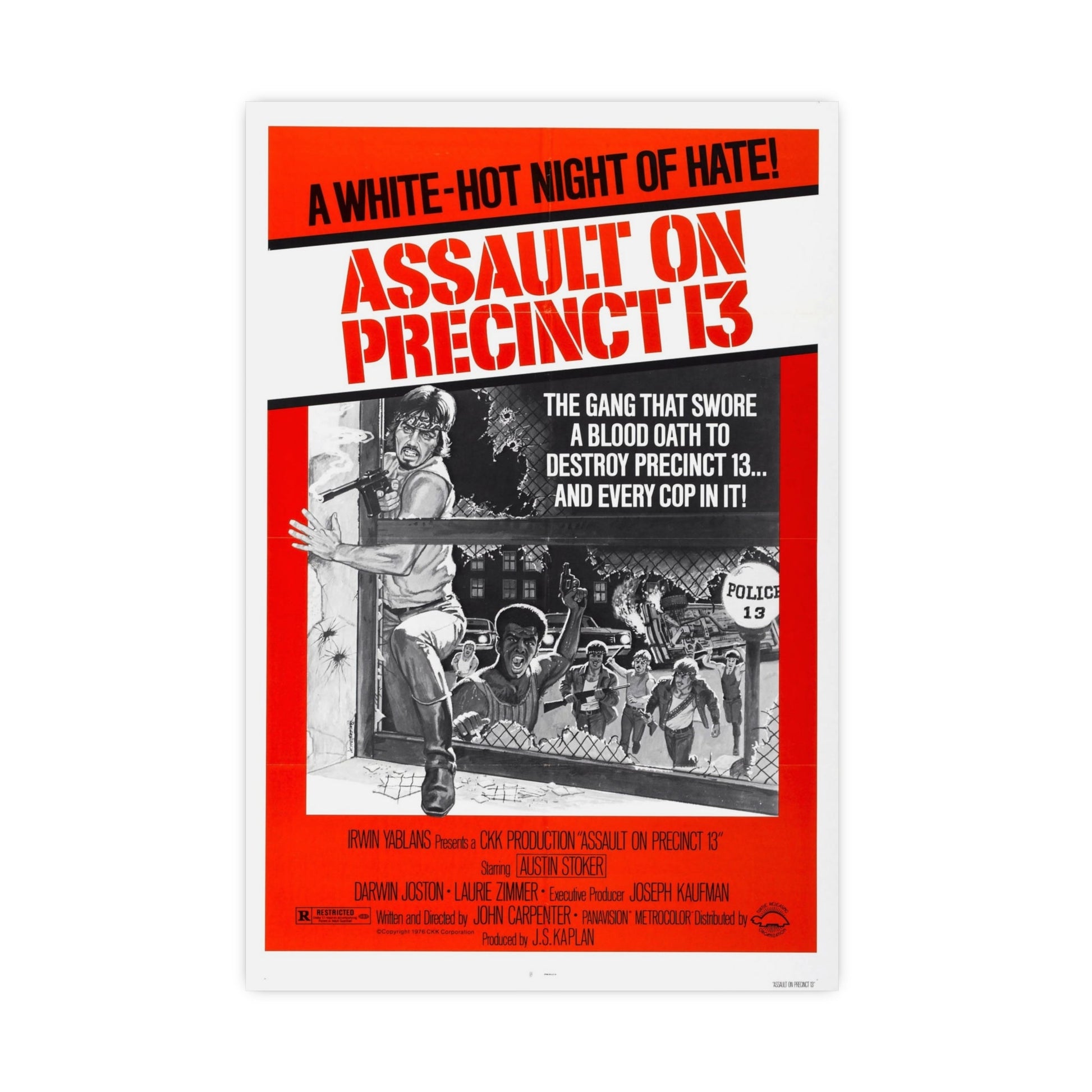 ASSAULT ON PRECINCT 13 1976 - Paper Movie Poster-16″ x 24″ (Vertical)-The Sticker Space