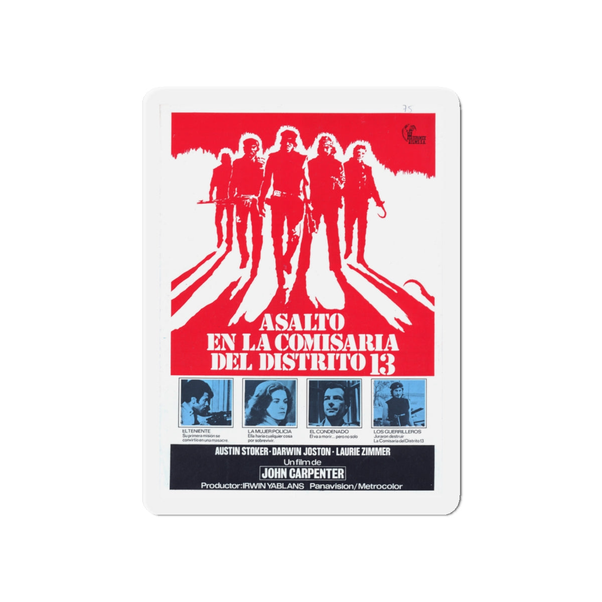 ASSAULT ON PRECINCT 13 (2) 1976 Movie Poster - Die-Cut Magnet-5" x 5"-The Sticker Space