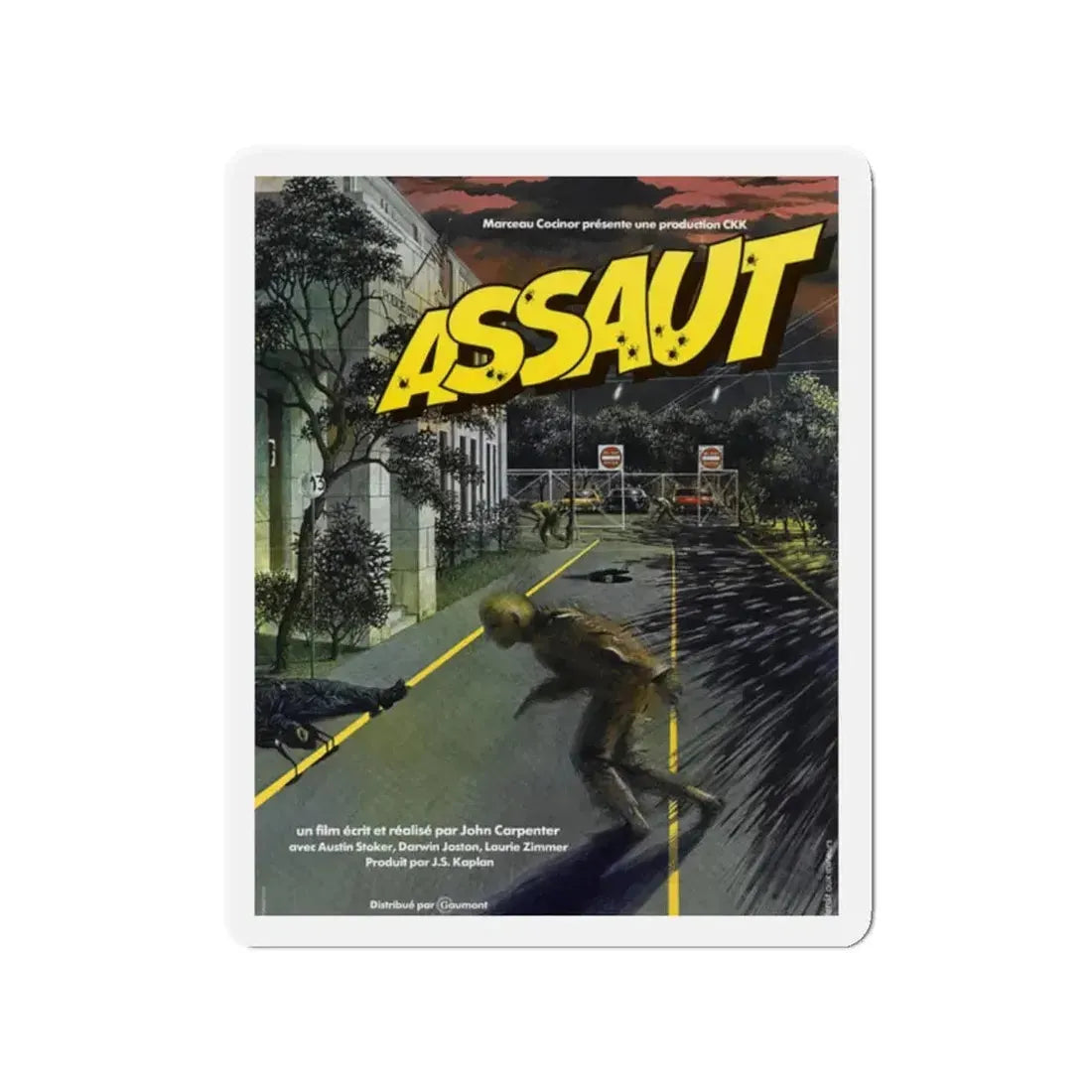 ASSAULT ON PRECINCT 13 (FRENCH) 1976 Movie Poster - Refrigerator Magnet 2 Inch - The Sticker Space