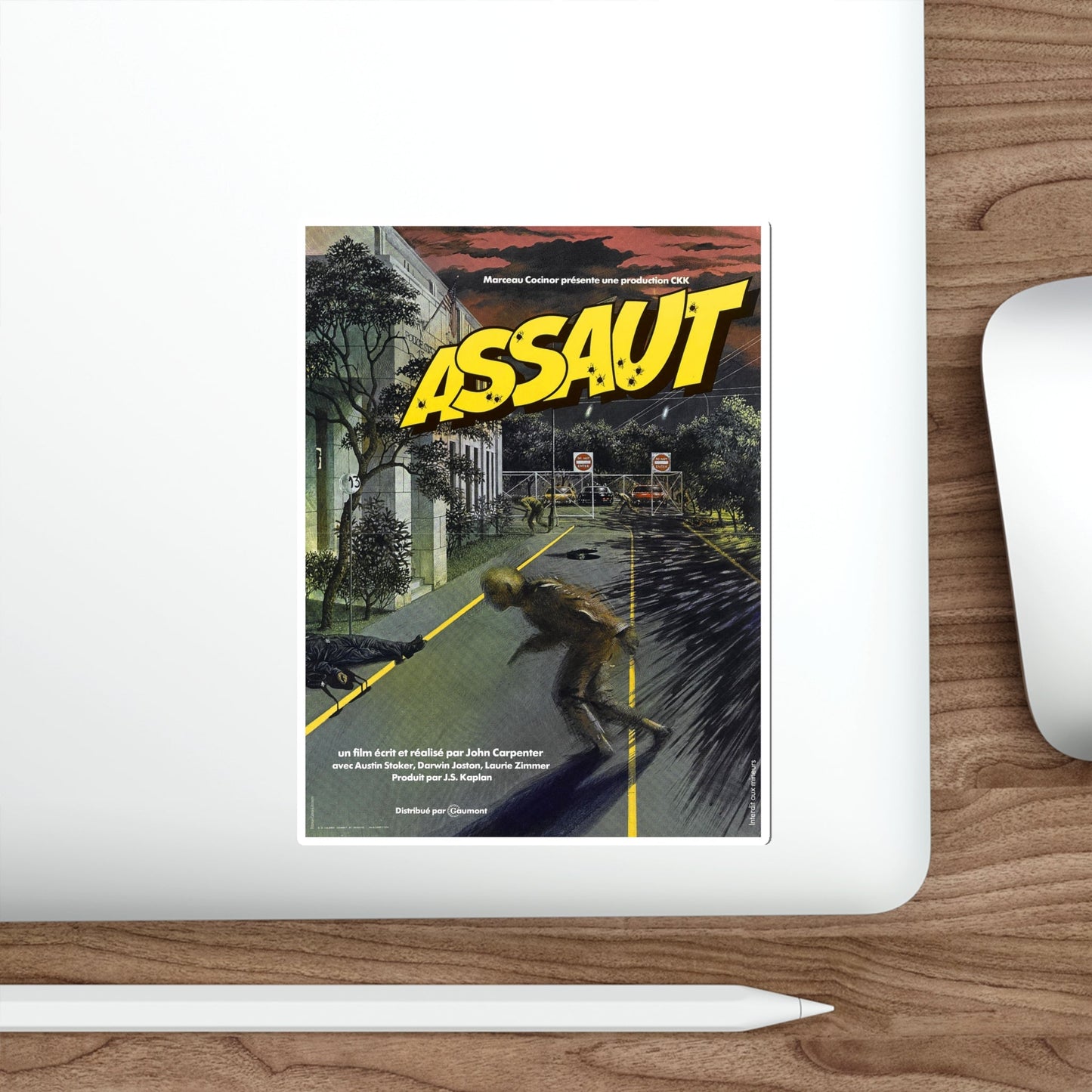 ASSAULT ON PRECINCT 13 (FRENCH) 1976 Movie Poster STICKER Vinyl Die-Cut Decal-The Sticker Space