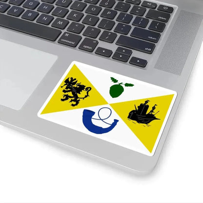 Assenede vlag (Belgium) STICKER Vinyl Kiss-Cut Decal - The Sticker Space
