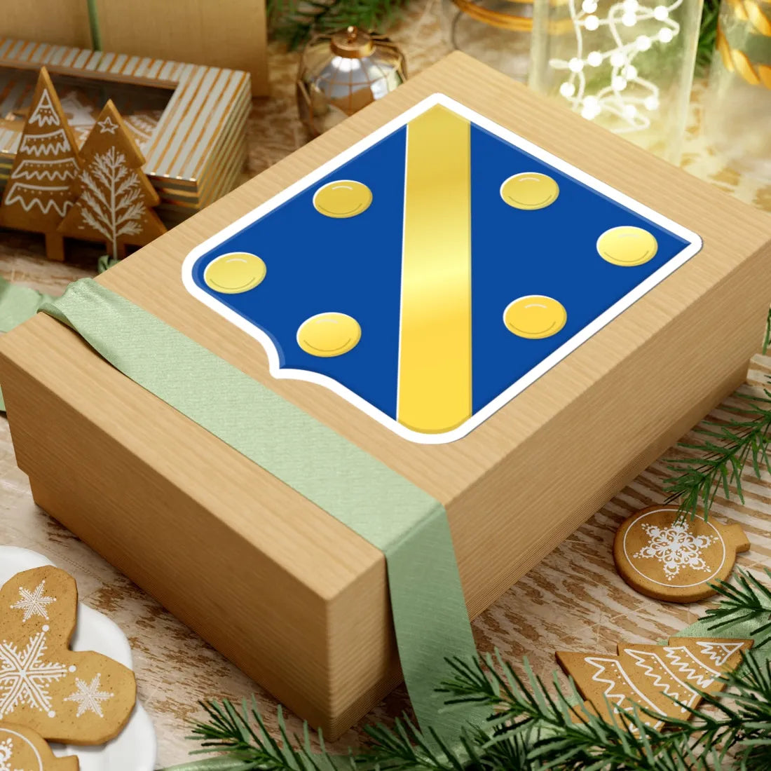 Assesse wapen (Belgium) (Coat of Arms) STICKER Vinyl Kiss-Cut Decal - The Sticker Space