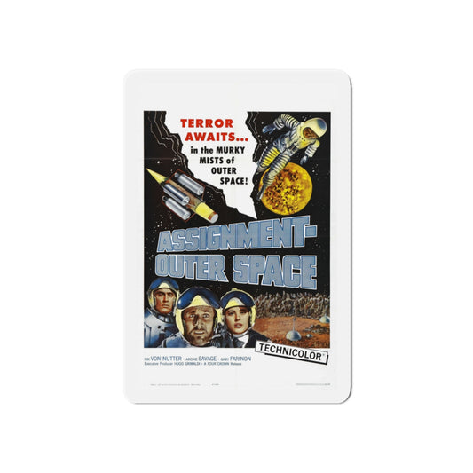 ASSIGNMENT OUTER SPACE 1960 Movie Poster - Die-Cut Magnet-6 × 6"-The Sticker Space