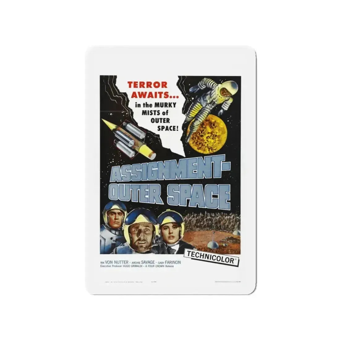 ASSIGNMENT OUTER SPACE 1960 Movie Poster - Refrigerator Magnet - The Sticker Space
