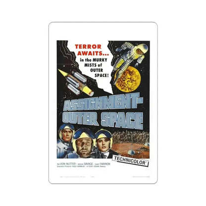 ASSIGNMENT OUTER SPACE 1960 Movie Poster - STICKER Vinyl Kiss-Cut Decal 3 Inch White - The Sticker Space