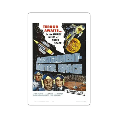 ASSIGNMENT OUTER SPACE 1960 Movie Poster - STICKER Vinyl Kiss-Cut Decal 4 Inch White - The Sticker Space