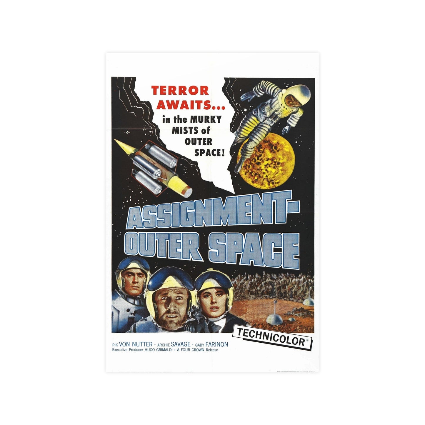 ASSIGNMENT OUTER SPACE 1960 - Paper Movie Poster-12″ x 18″ (Vertical)-The Sticker Space