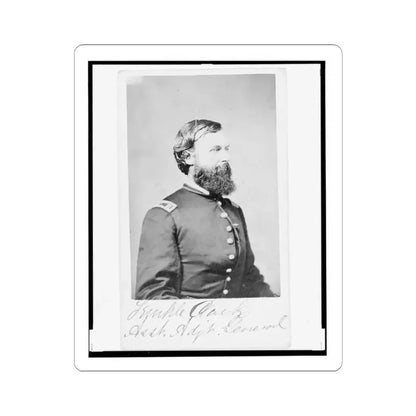 Assistant Adjunct General Temple Clark, Union Officer, Half-Length Portrait, Facing Right (U.S. Civil War) STICKER Vinyl Kiss-Cut Decal 3 Inch White - The Sticker Space