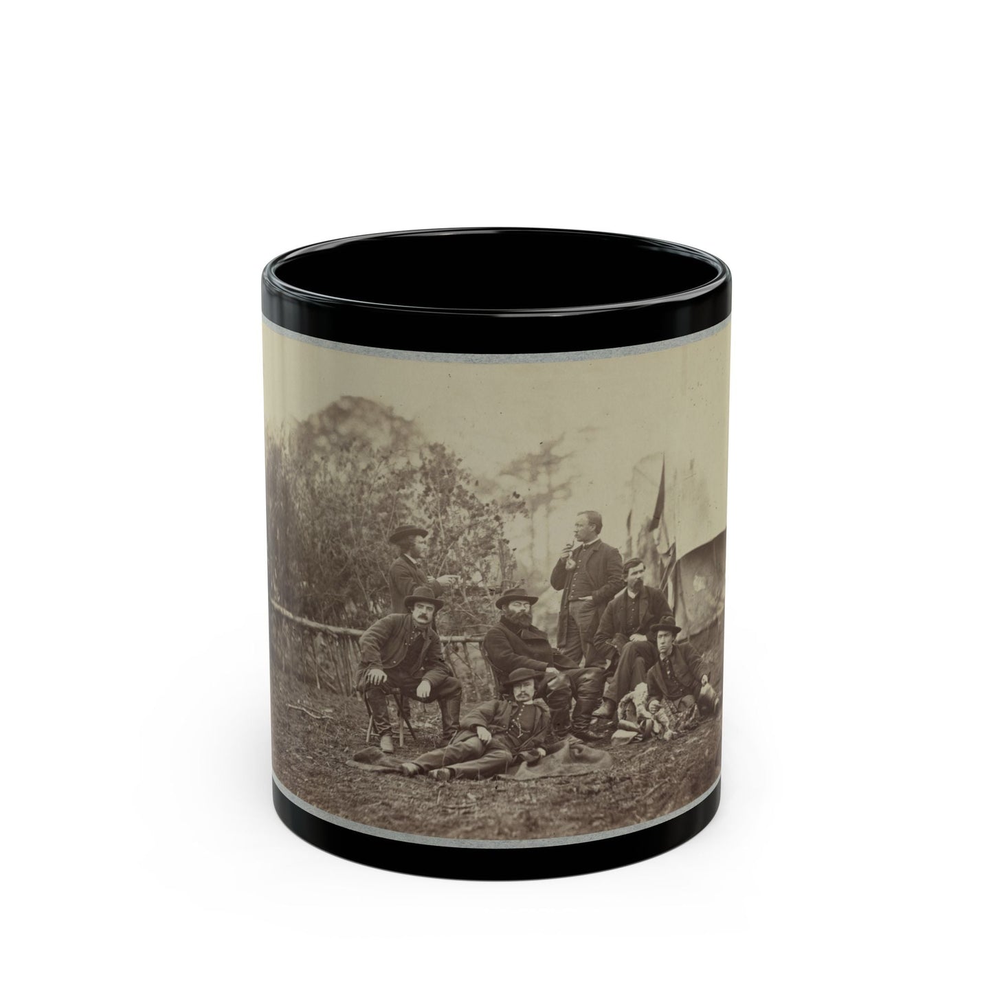 Assistant Engineers At Headquarters Army Of Potomac, Brandy Station, Va., January, 1864 (U.S. Civil War) Black Coffee Mug