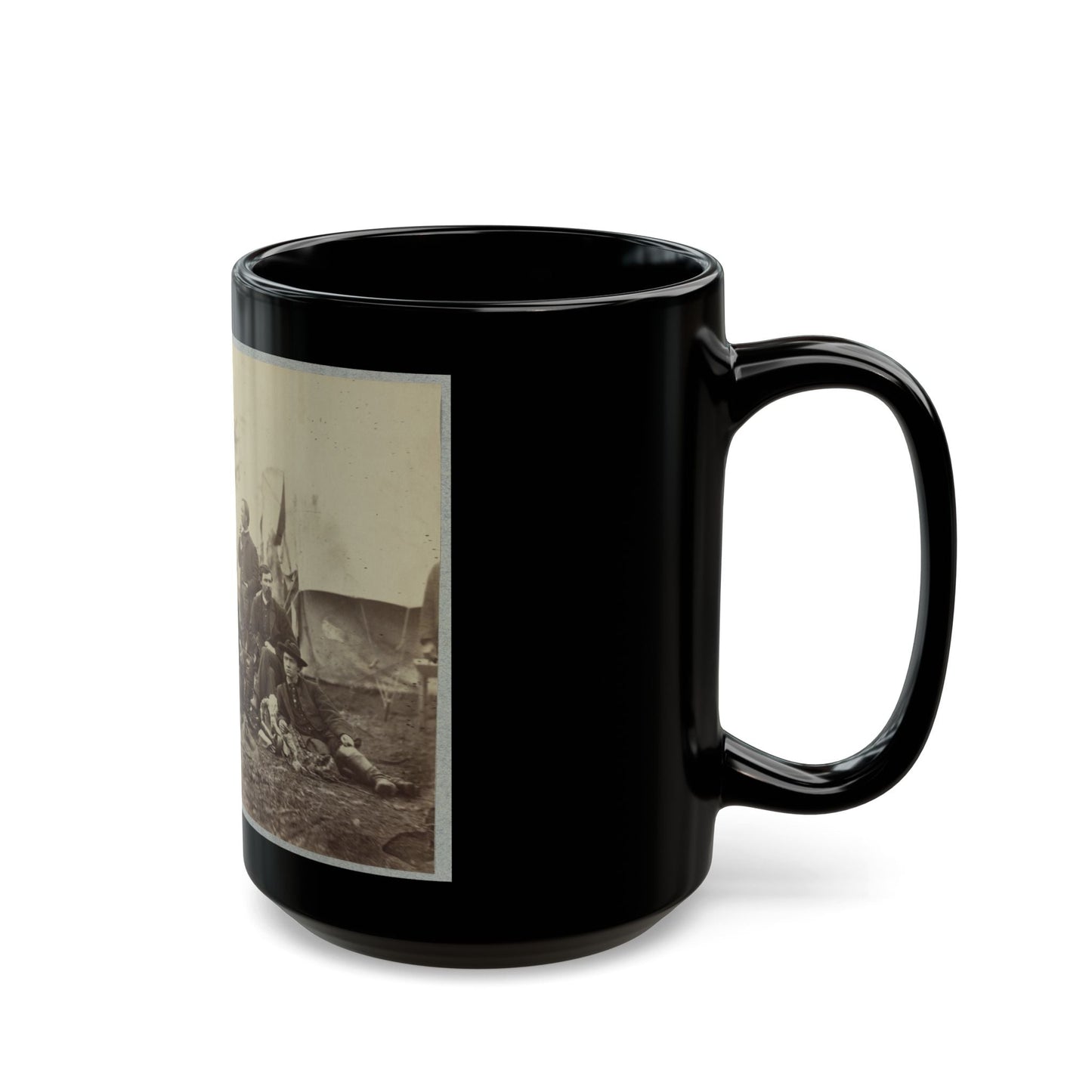 Assistant Engineers At Headquarters Army Of Potomac, Brandy Station, Va., January, 1864 (U.S. Civil War) Black Coffee Mug