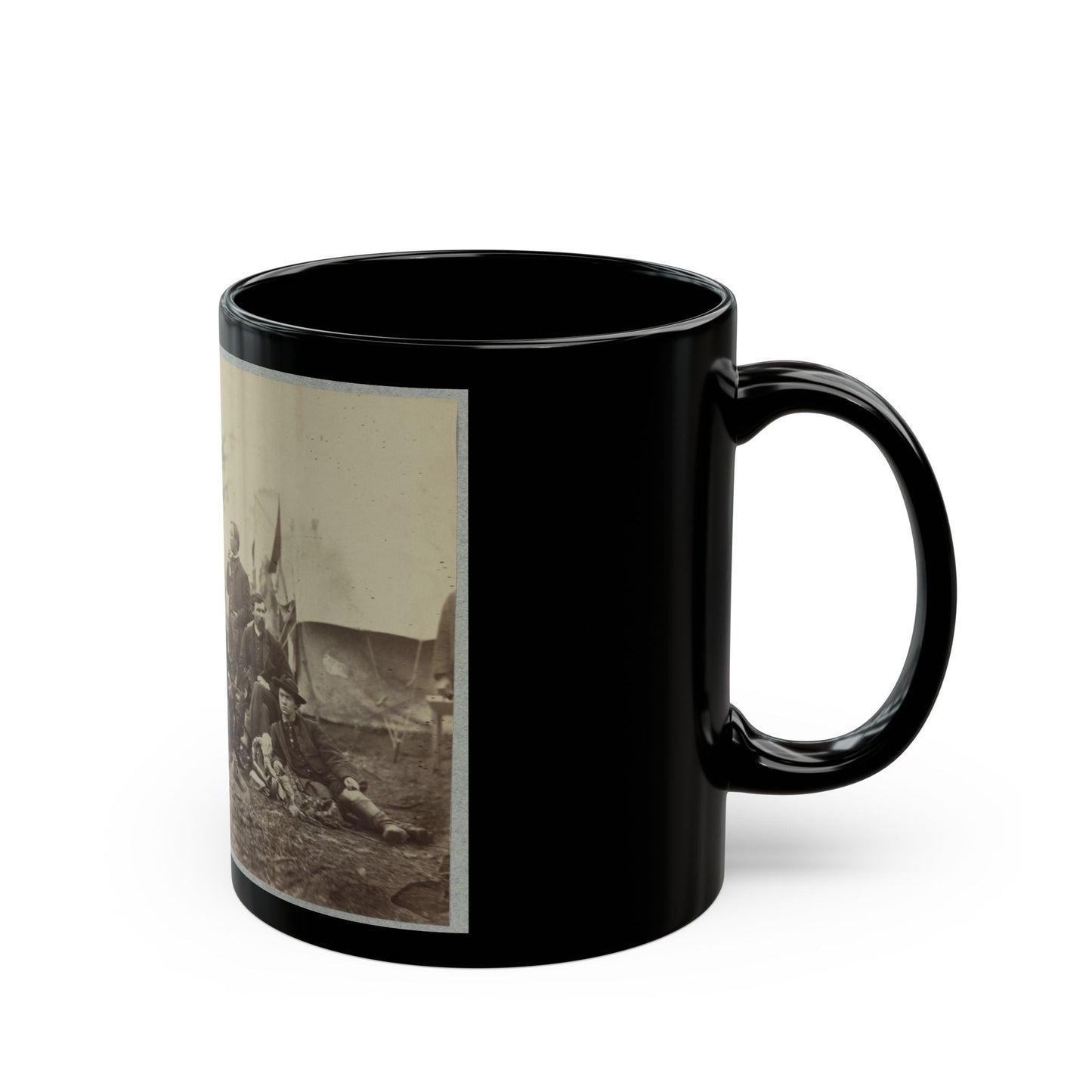 Assistant Engineers At Headquarters Army Of Potomac, Brandy Station, Va., January, 1864 (U.S. Civil War) Black Coffee Mug