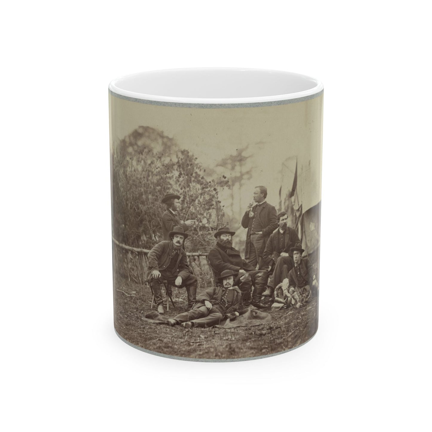 Assistant Engineers At Headquarters Army Of Potomac, Brandy Station, Va., January, 1864 (U.S. Civil War) White Coffee Mug