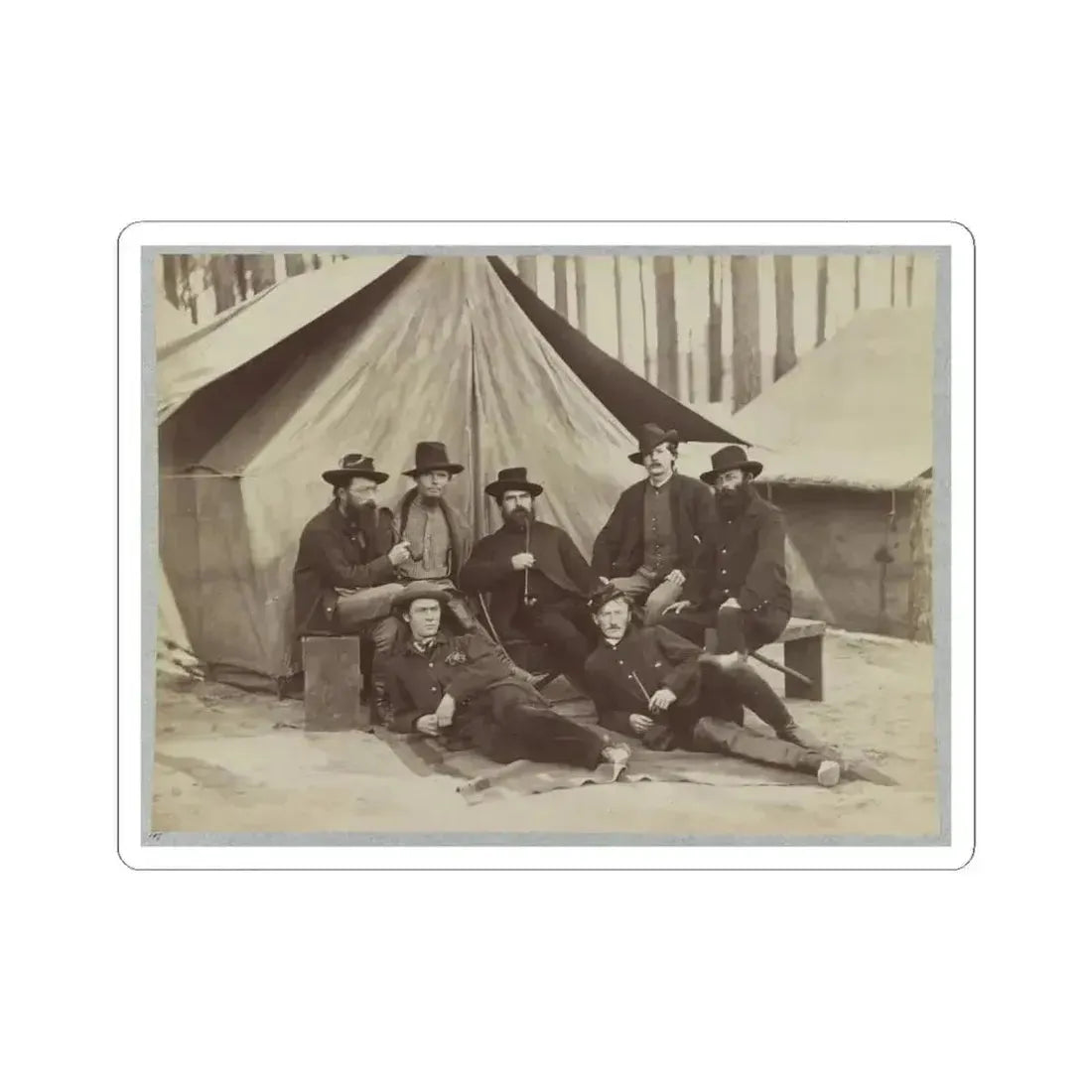Assistant Engineers at Headquarters Army of Potomac, November, 1864 (U.S. Civil War) STICKER Vinyl Kiss-Cut Decal 4 Inch White - The Sticker Space