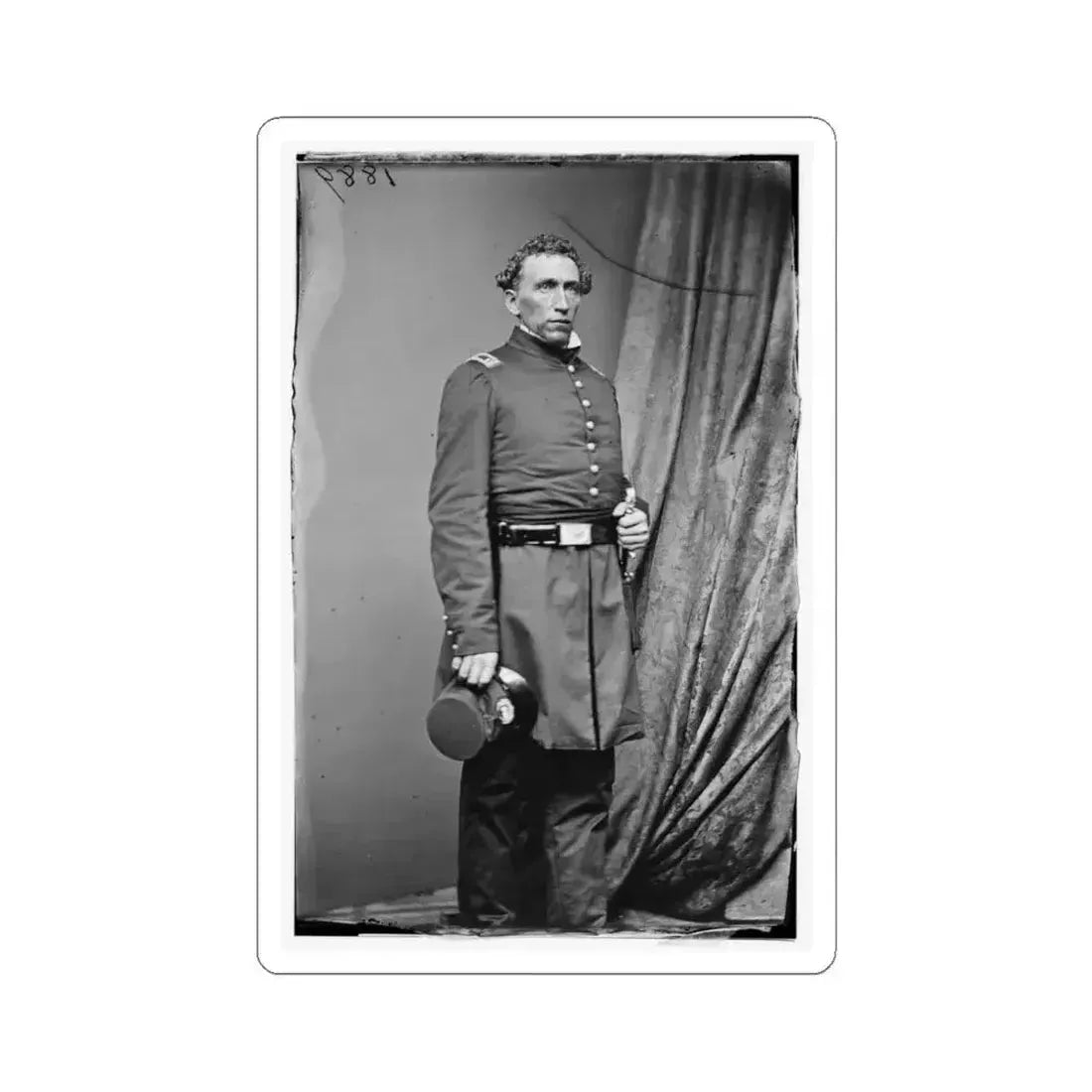 Asst. Surg. Luther Brusie, 3Rd Ind Cav 001 (U.S. Civil War) STICKER Vinyl Kiss-Cut Decal 4 Inch White - The Sticker Space
