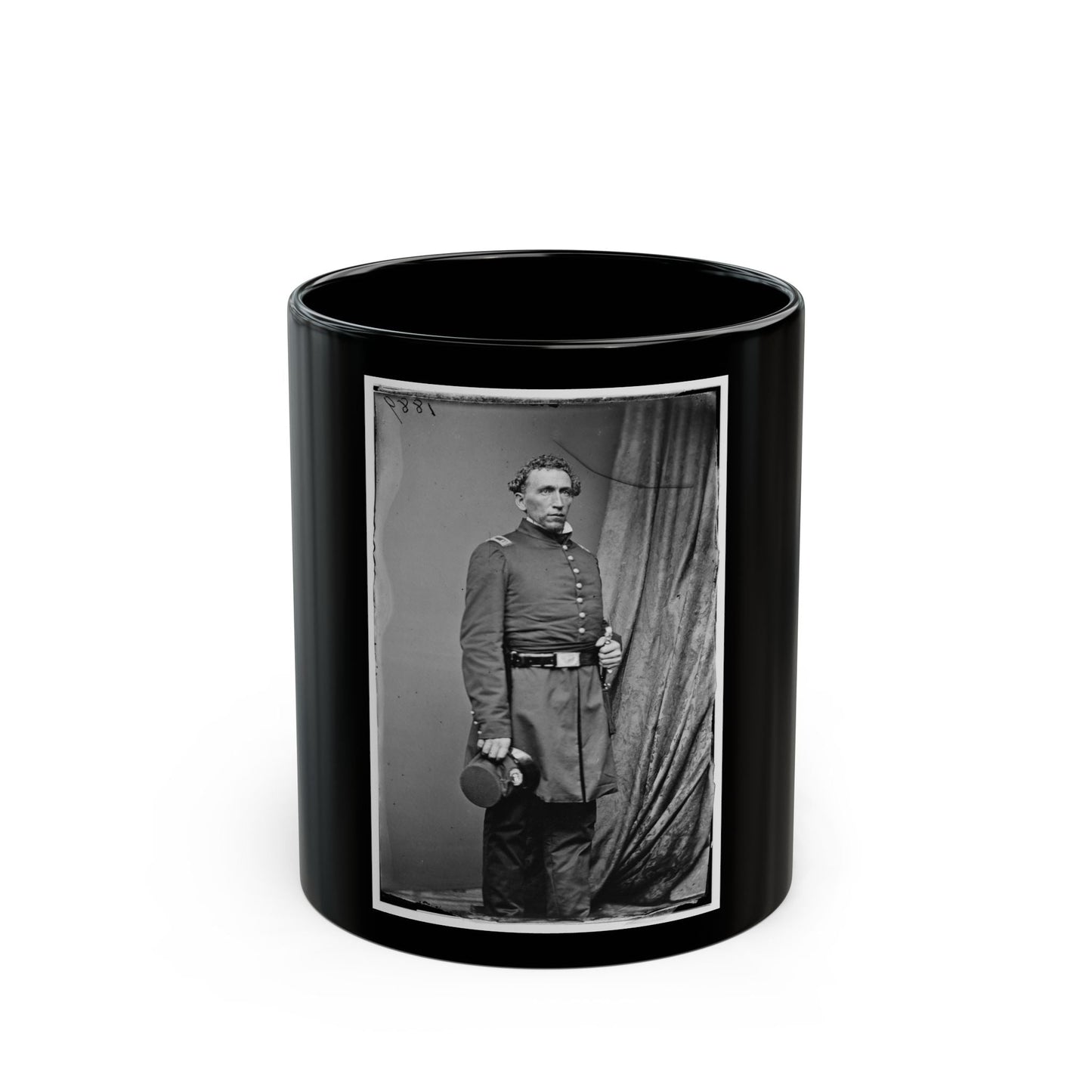 Asst. Surg. Luther Brusie, 3rd Ind Cav 001 (U.S. Civil War) Black Coffee Mug