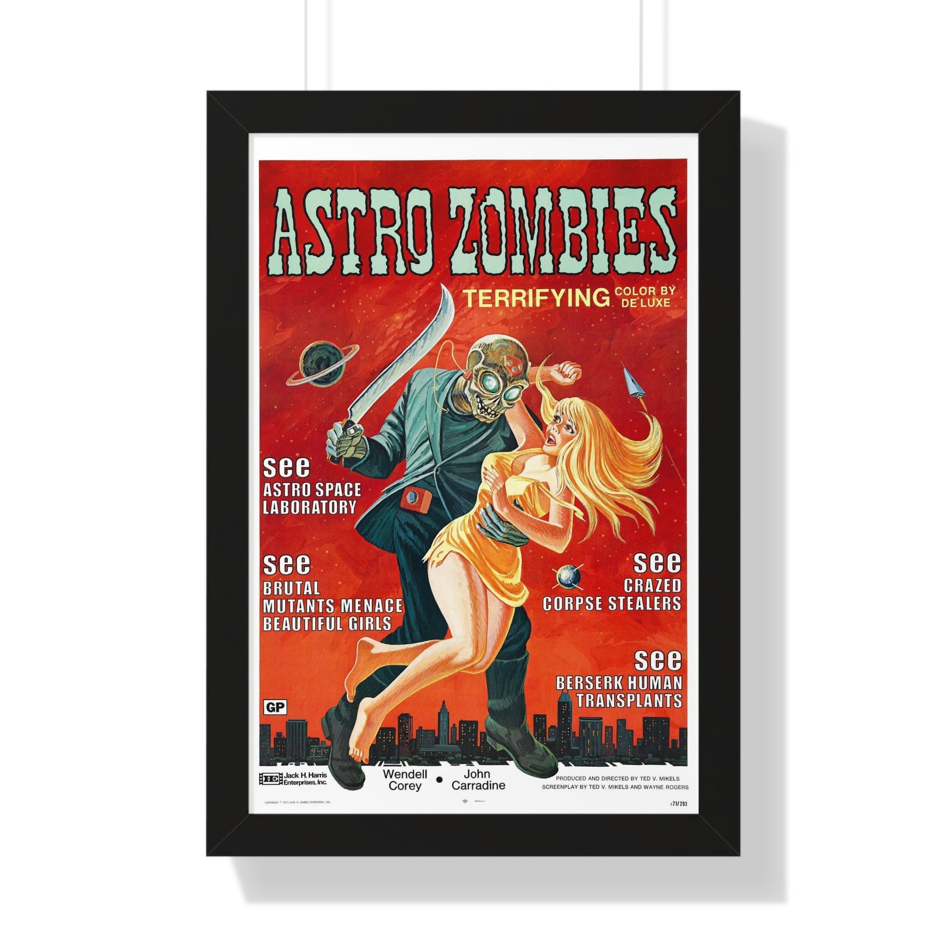 ASTRO ZOMBIES 1968 - Framed Movie Poster-16″ x 24″-The Sticker Space