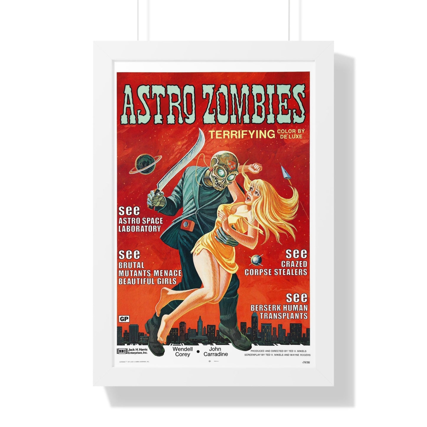 ASTRO ZOMBIES 1968 - Framed Movie Poster-16″ x 24″-The Sticker Space