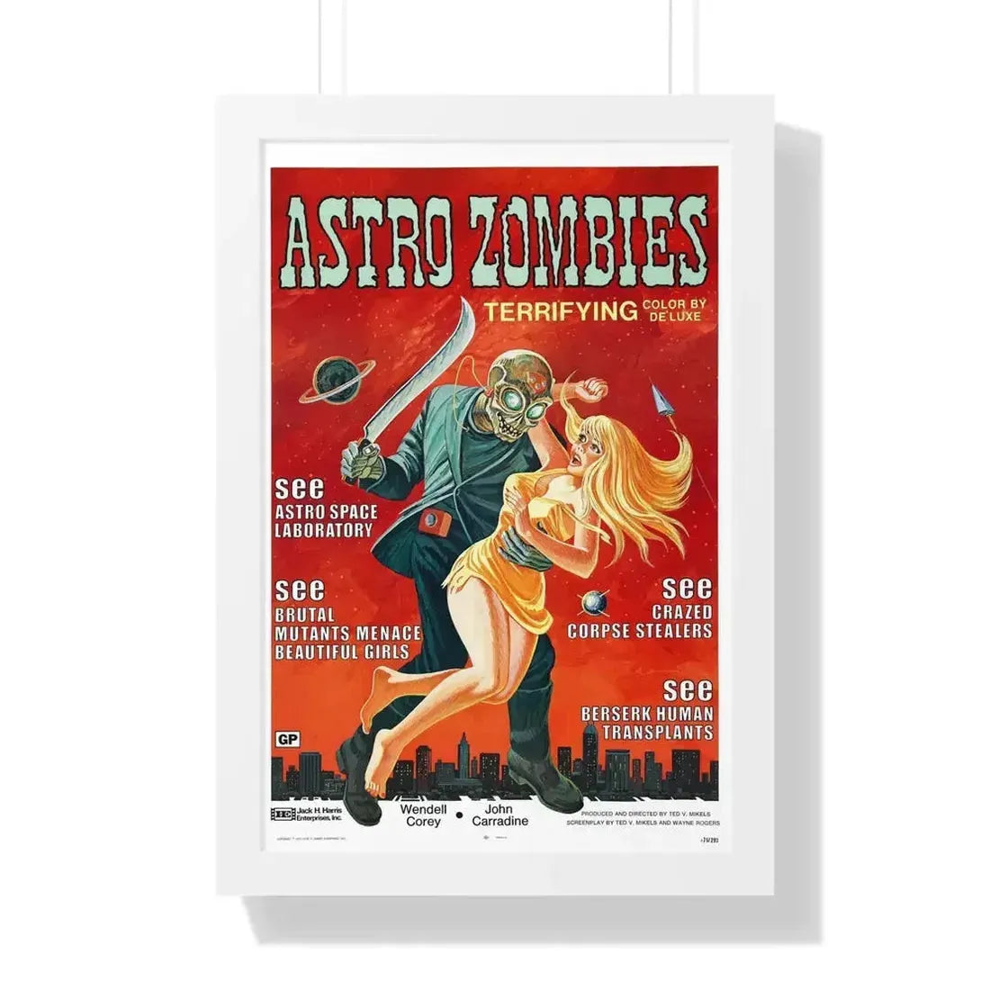 ASTRO ZOMBIES 1968 - Framed Movie Poster - The Sticker Space