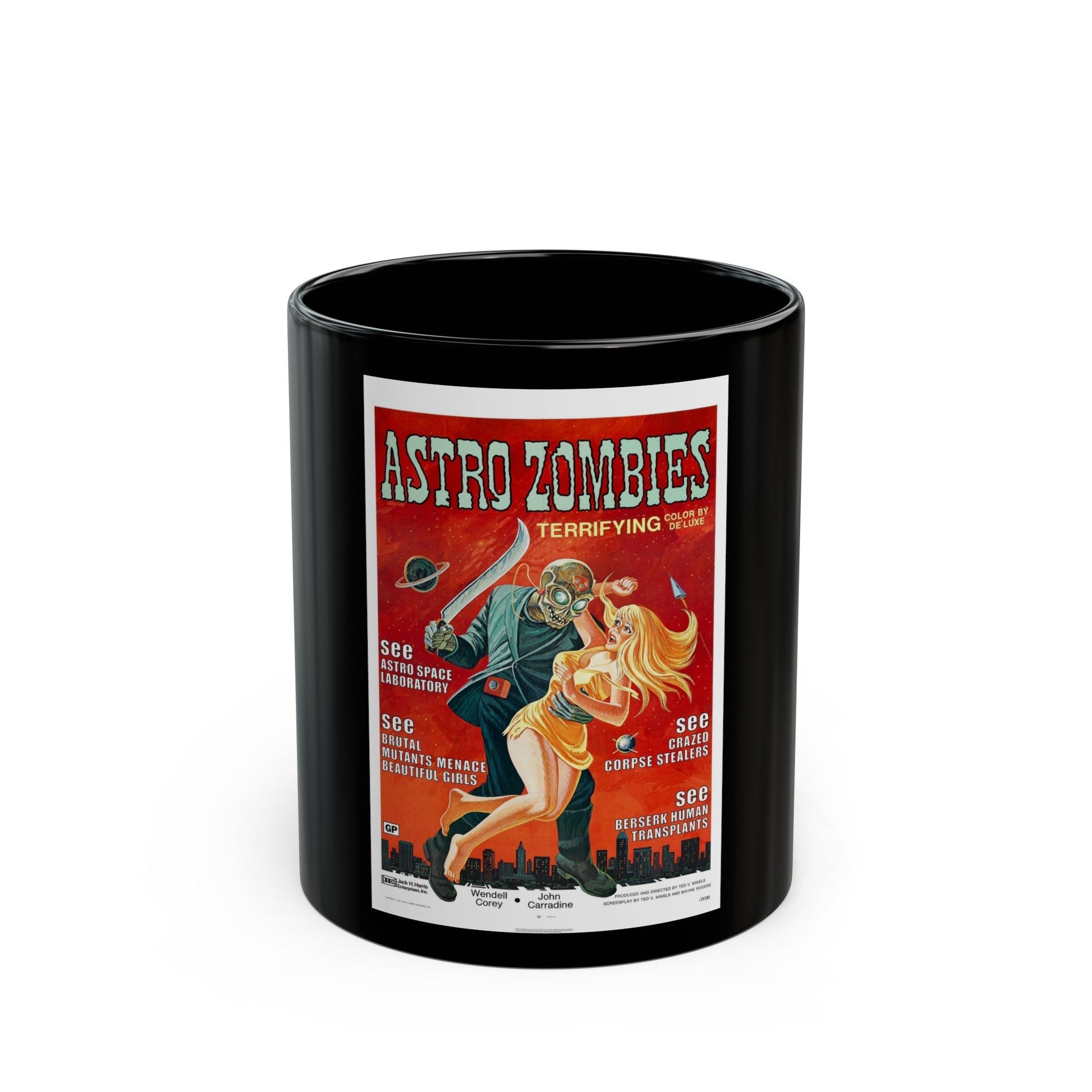 ASTRO ZOMBIES 1968 Movie Poster - Black Coffee Mug-11oz-The Sticker Space