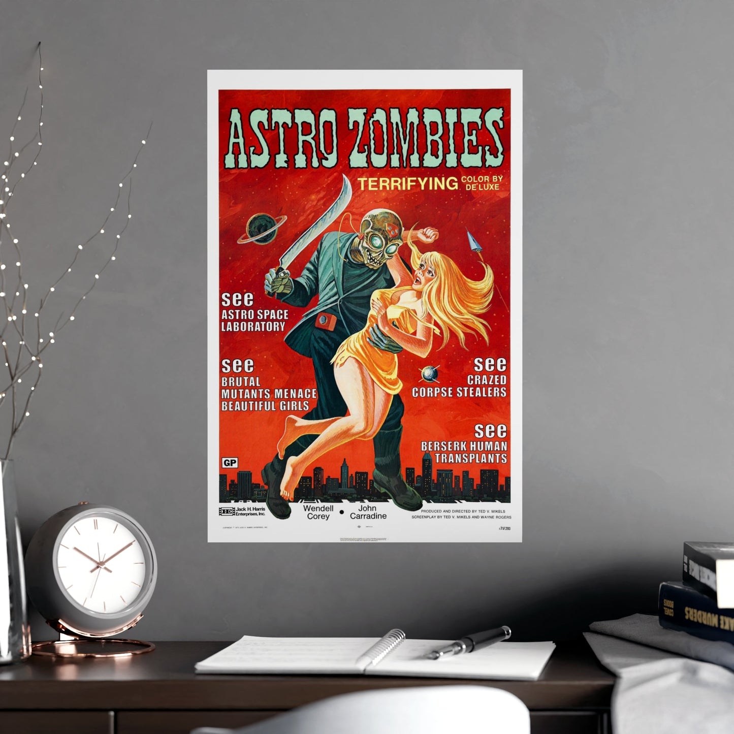 ASTRO ZOMBIES 1968 - Paper Movie Poster-The Sticker Space