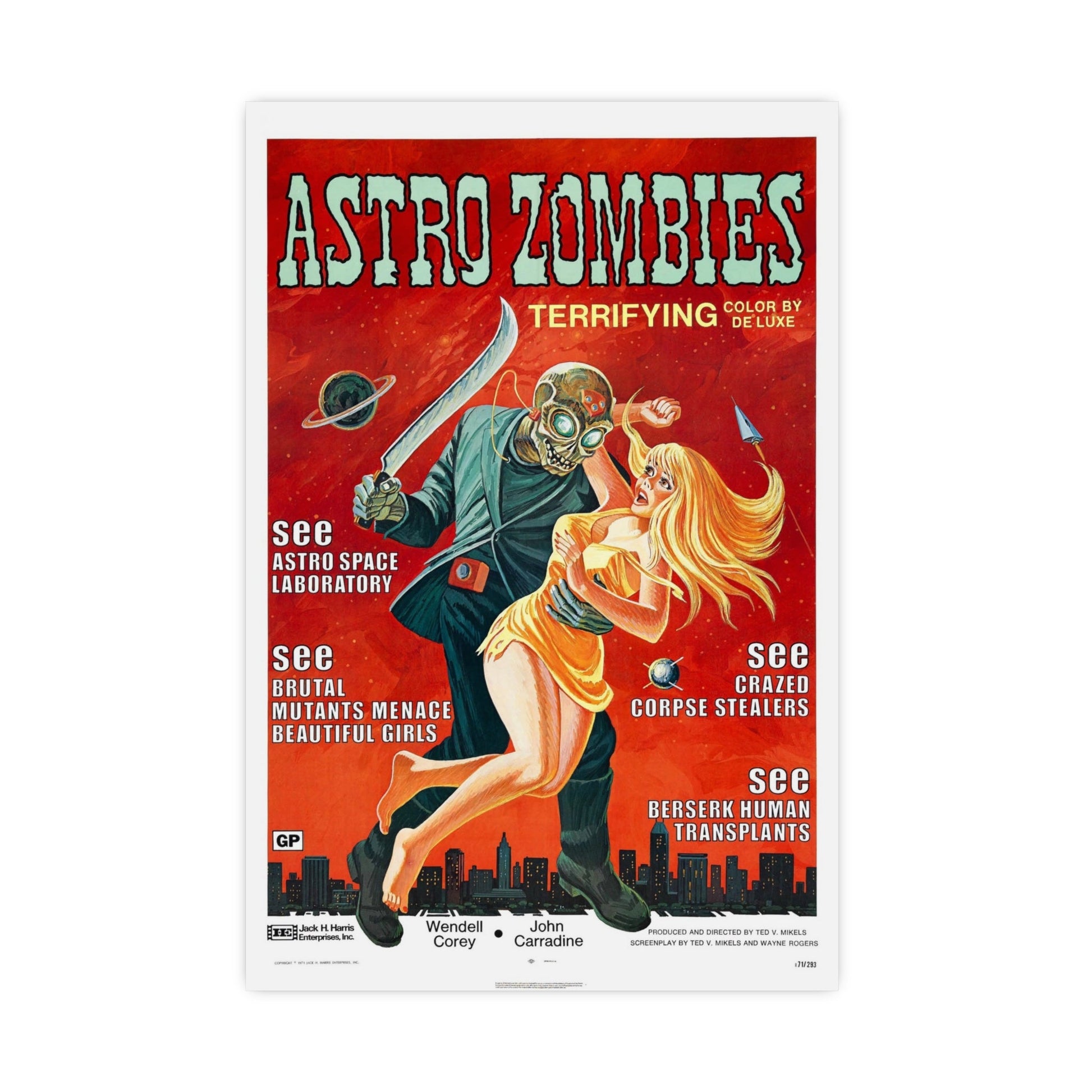 ASTRO ZOMBIES 1968 - Paper Movie Poster-16″ x 24″ (Vertical)-The Sticker Space