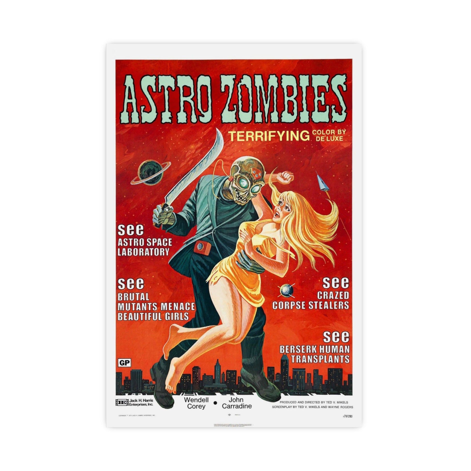 ASTRO ZOMBIES 1968 - Paper Movie Poster-20″ x 30″ (Vertical)-The Sticker Space