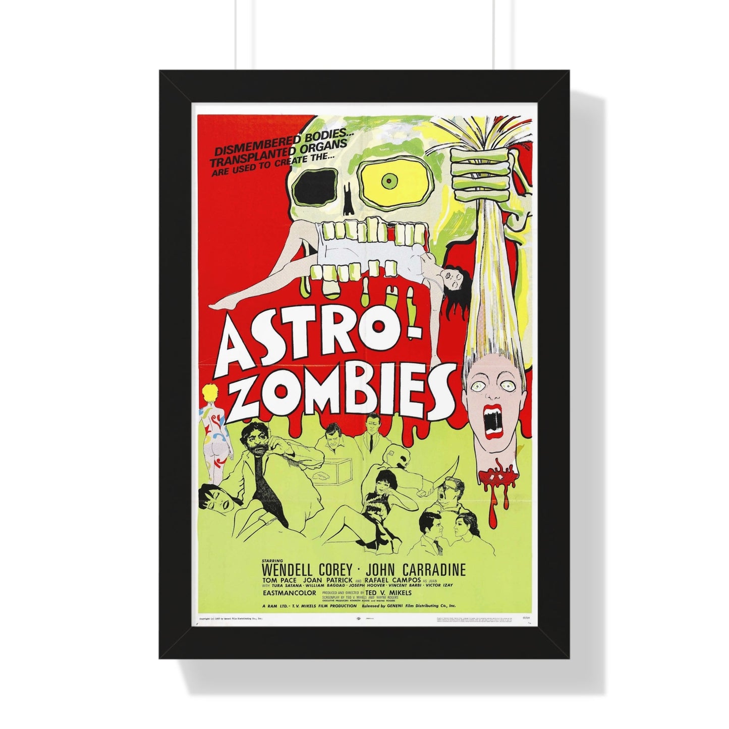 ASTRO ZOMBIES (2) 1968 - Framed Movie Poster-16″ x 24″-The Sticker Space