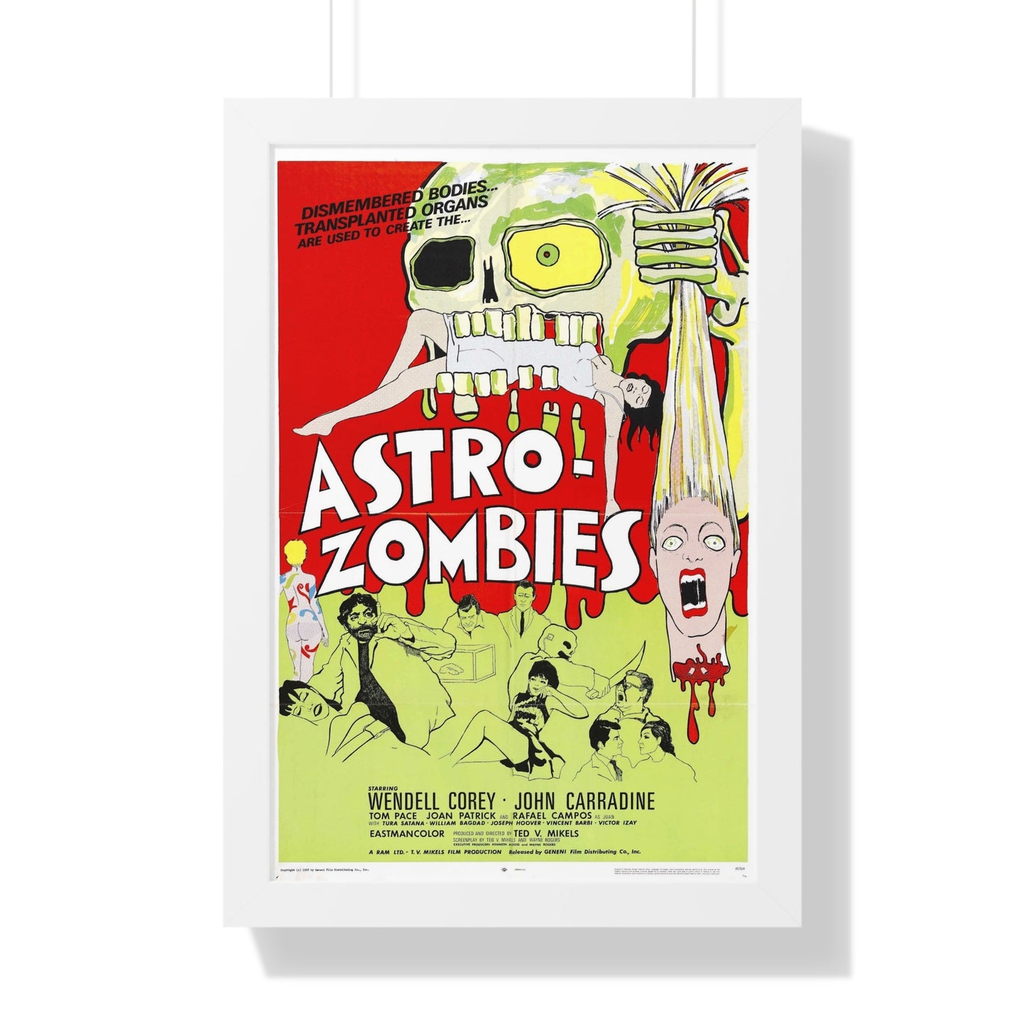 ASTRO ZOMBIES (2) 1968 - Framed Movie Poster-16″ x 24″-The Sticker Space