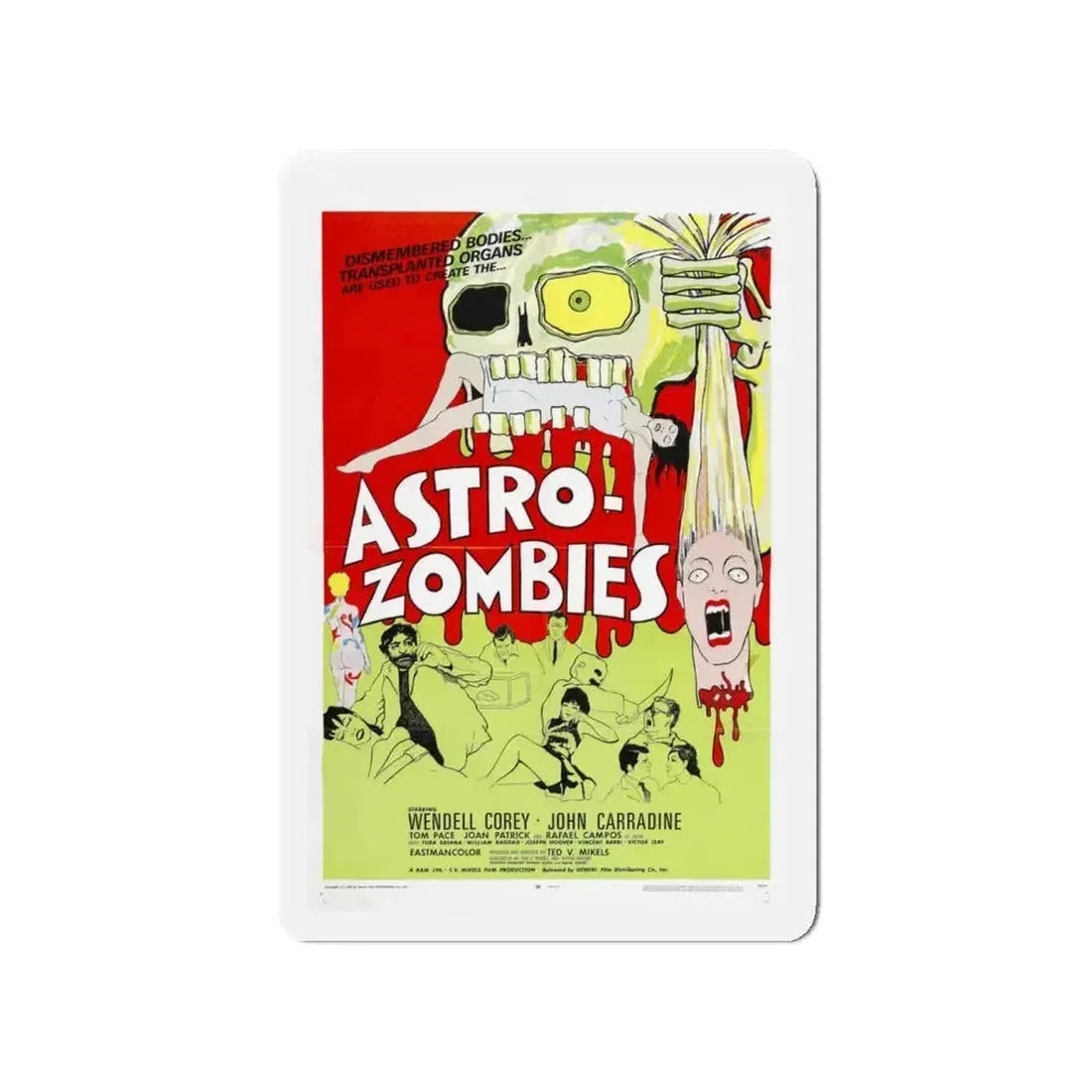 ASTRO ZOMBIES (2) 1968 Movie Poster - Refrigerator Magnet - The Sticker Space