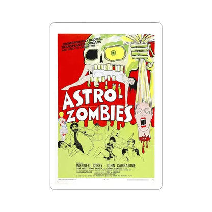 ASTRO ZOMBIES (2) 1968 Movie Poster - STICKER Vinyl Kiss-Cut Decal 3 Inch White - The Sticker Space