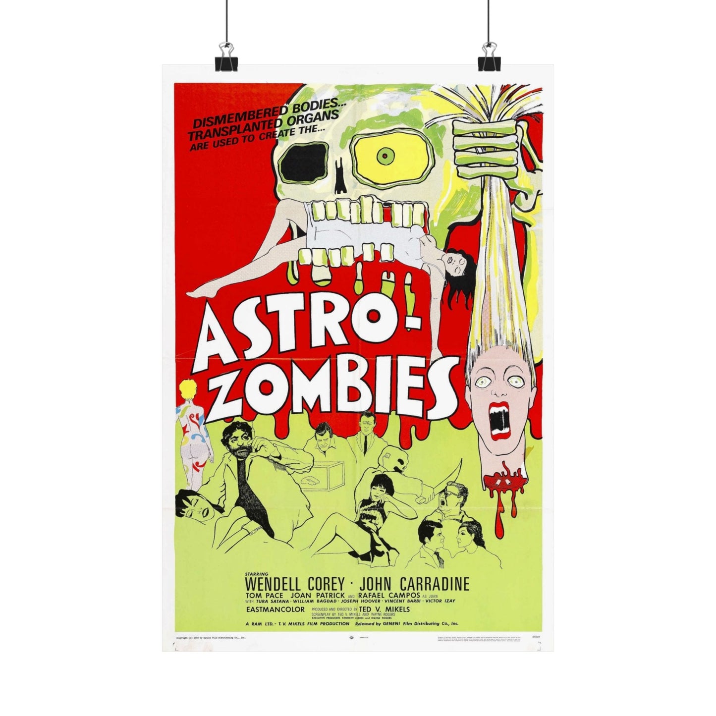 ASTRO ZOMBIES (2) 1968 - Paper Movie Poster-12″ x 18″-The Sticker Space