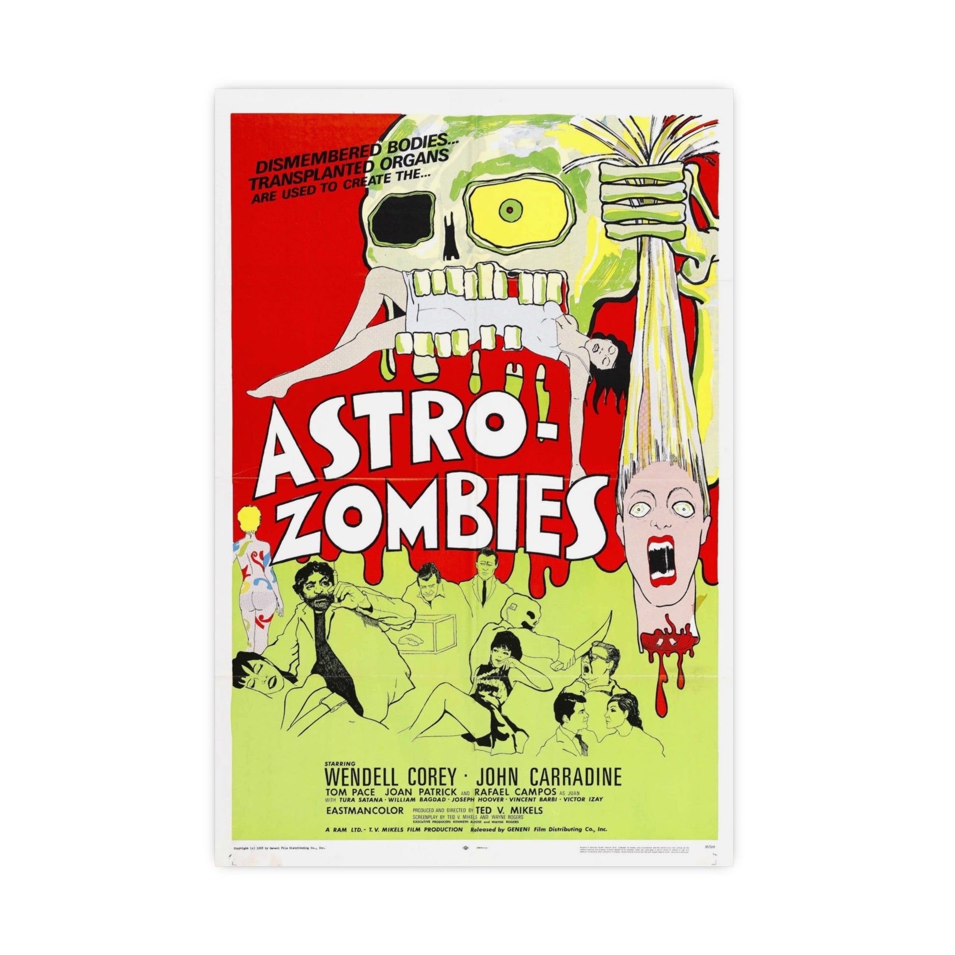 ASTRO ZOMBIES (2) 1968 - Paper Movie Poster-16″ x 24″ (Vertical)-The Sticker Space