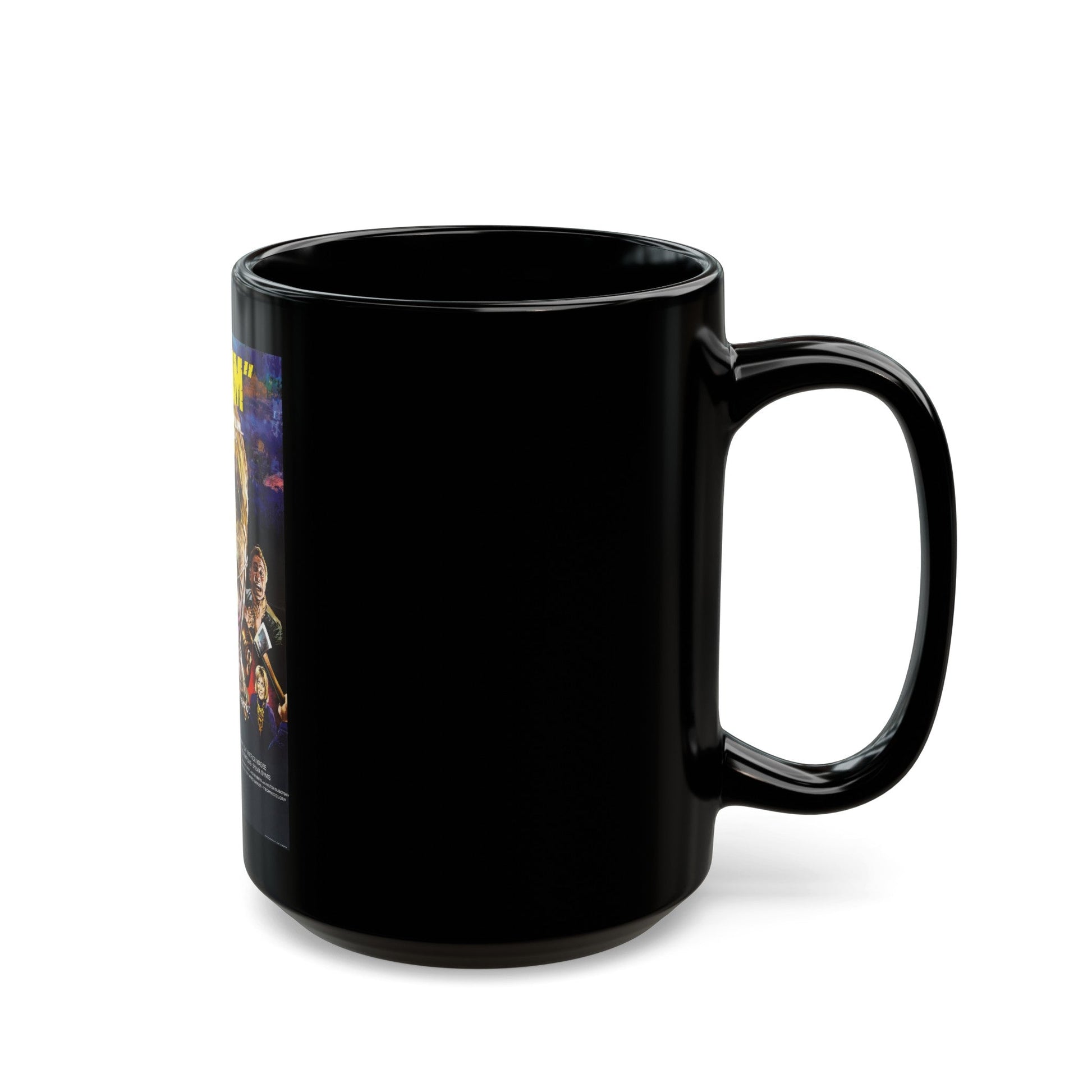 ASYLUM 1972 Movie Poster - Black Coffee Mug-The Sticker Space