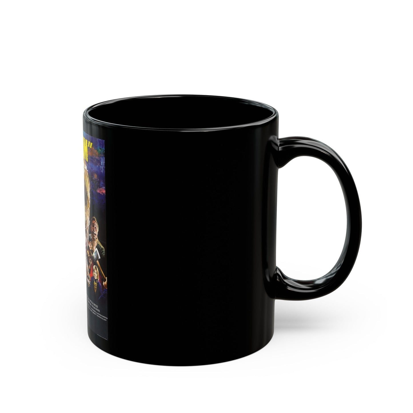 ASYLUM 1972 Movie Poster - Black Coffee Mug-The Sticker Space