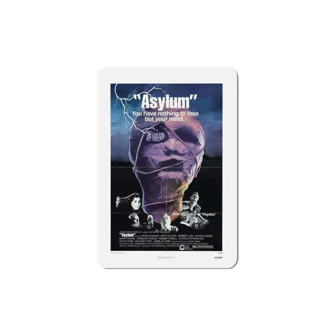 Asylum 1972 Movie Poster Refrigerator Magnet 4 Inch - The Sticker Space