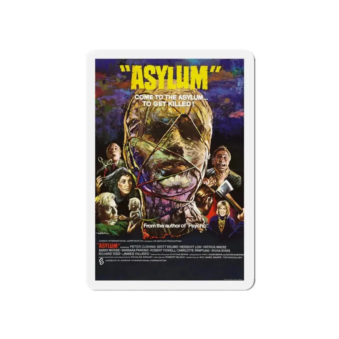 ASYLUM 1972 Movie Poster - Refrigerator Magnet 5 Inch - The Sticker Space