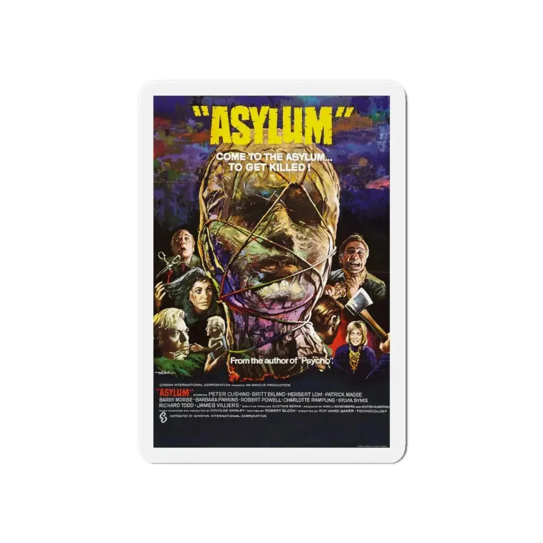 ASYLUM 1972 Movie Poster - Refrigerator Magnet 6 Inch - The Sticker Space
