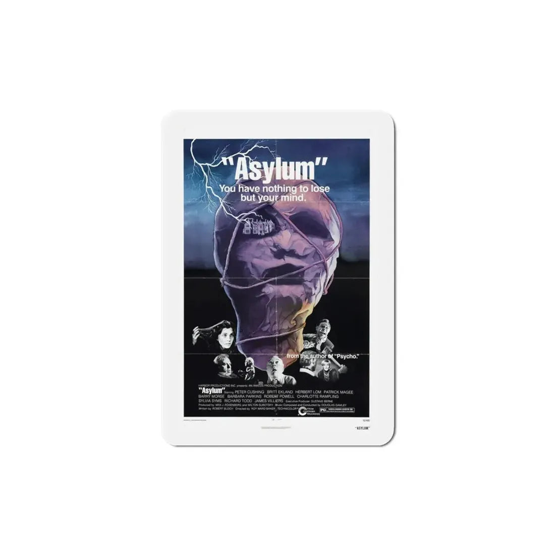 Asylum 1972 Movie Poster Refrigerator Magnet - The Sticker Space