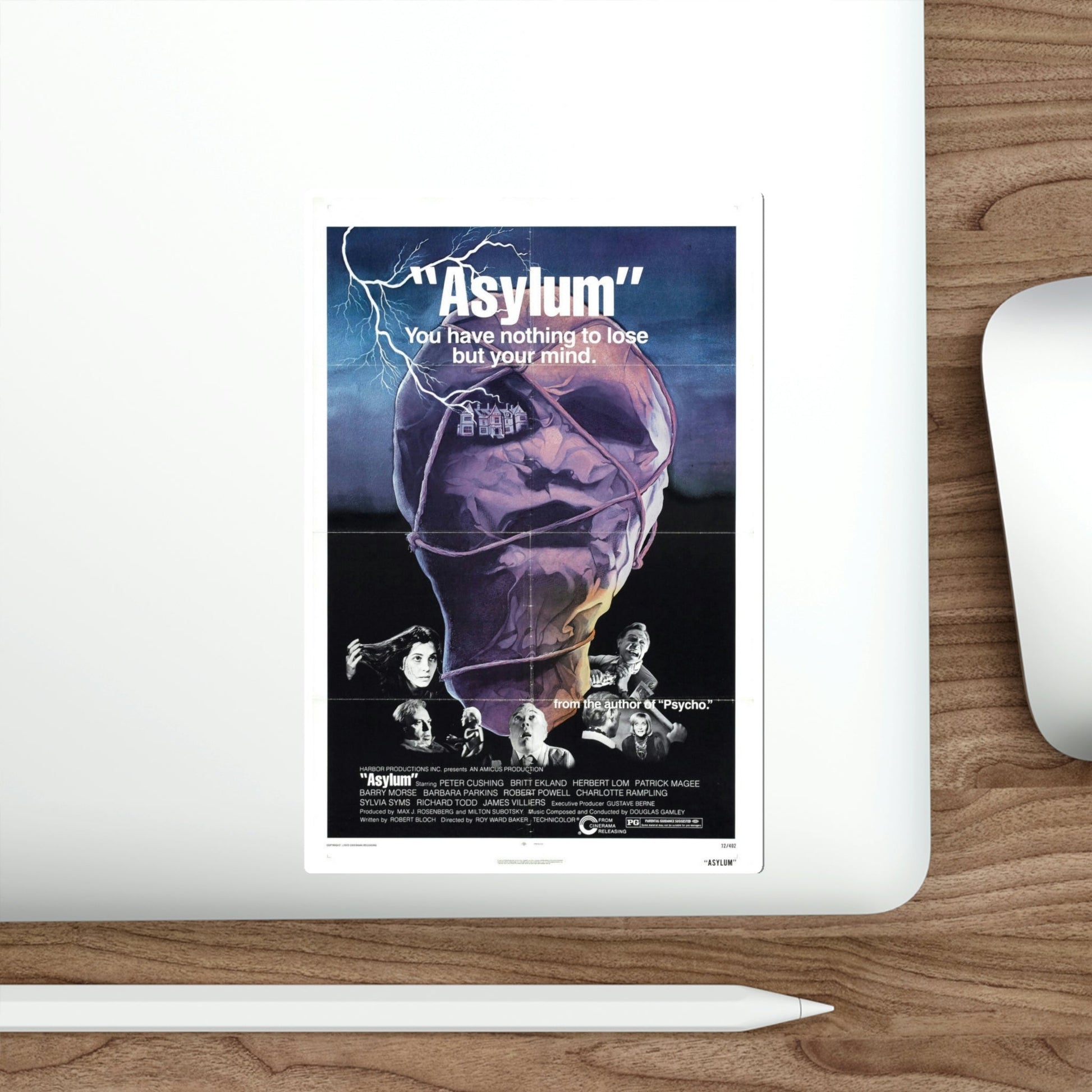 Asylum 1972 Movie Poster STICKER Vinyl Die-Cut Decal-The Sticker Space