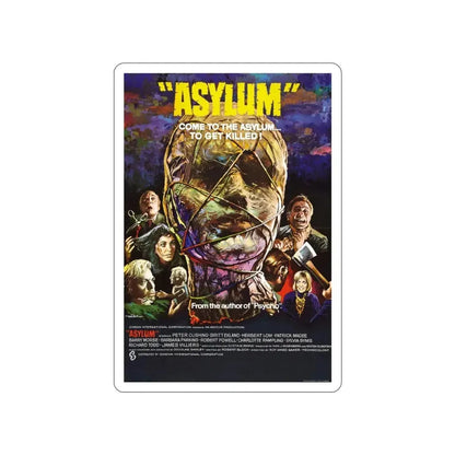 ASYLUM 1972 Movie Poster STICKER Vinyl Die-Cut Decal 3 Inch - The Sticker Space