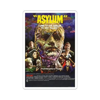 ASYLUM 1972 Movie Poster - STICKER Vinyl Kiss-Cut Decal 4 Inch White - The Sticker Space