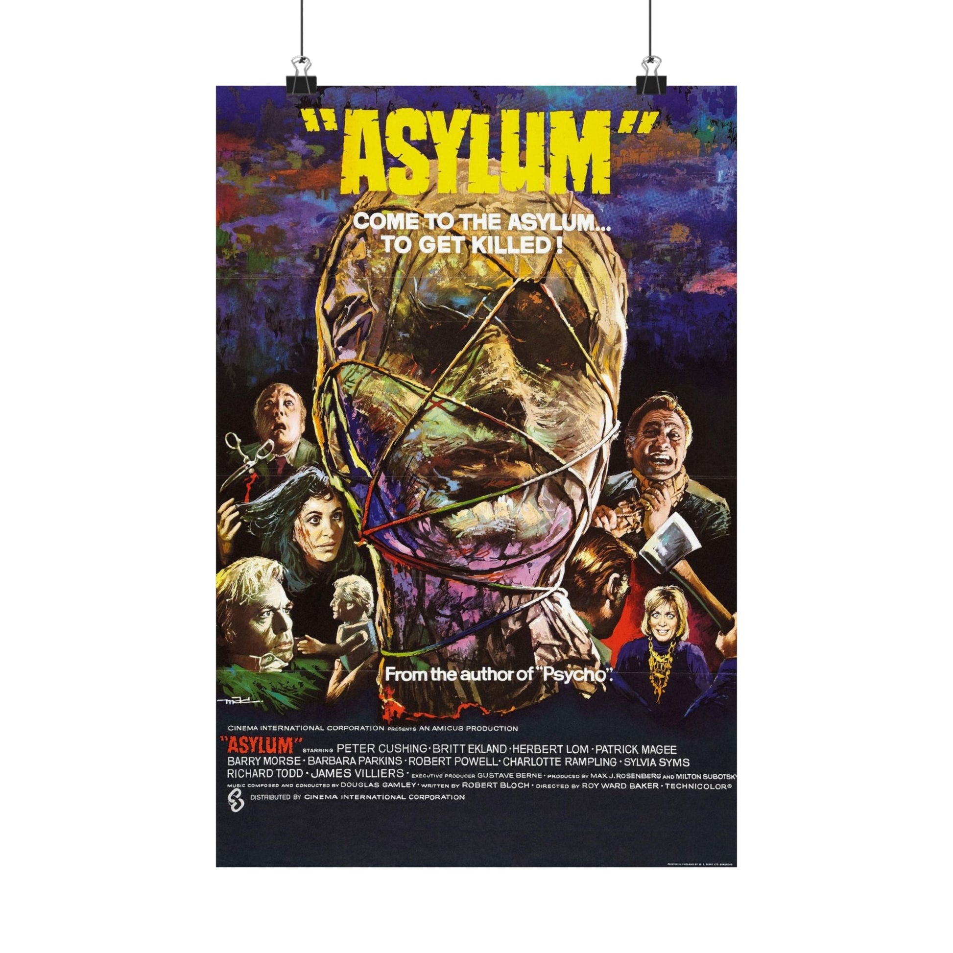 ASYLUM 1972 - Paper Movie Poster-12″ x 18″-The Sticker Space