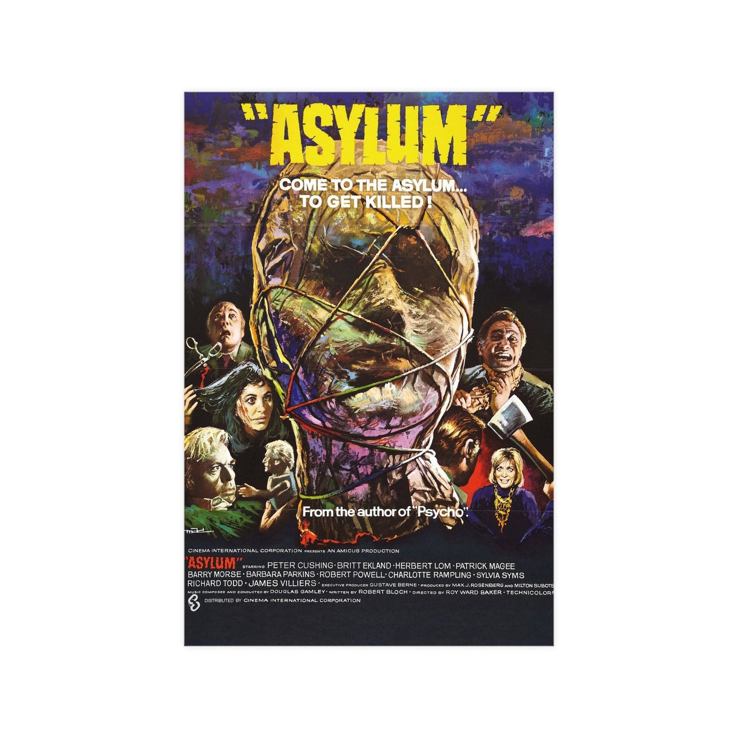 ASYLUM 1972 - Paper Movie Poster-12″ x 18″ (Vertical)-The Sticker Space