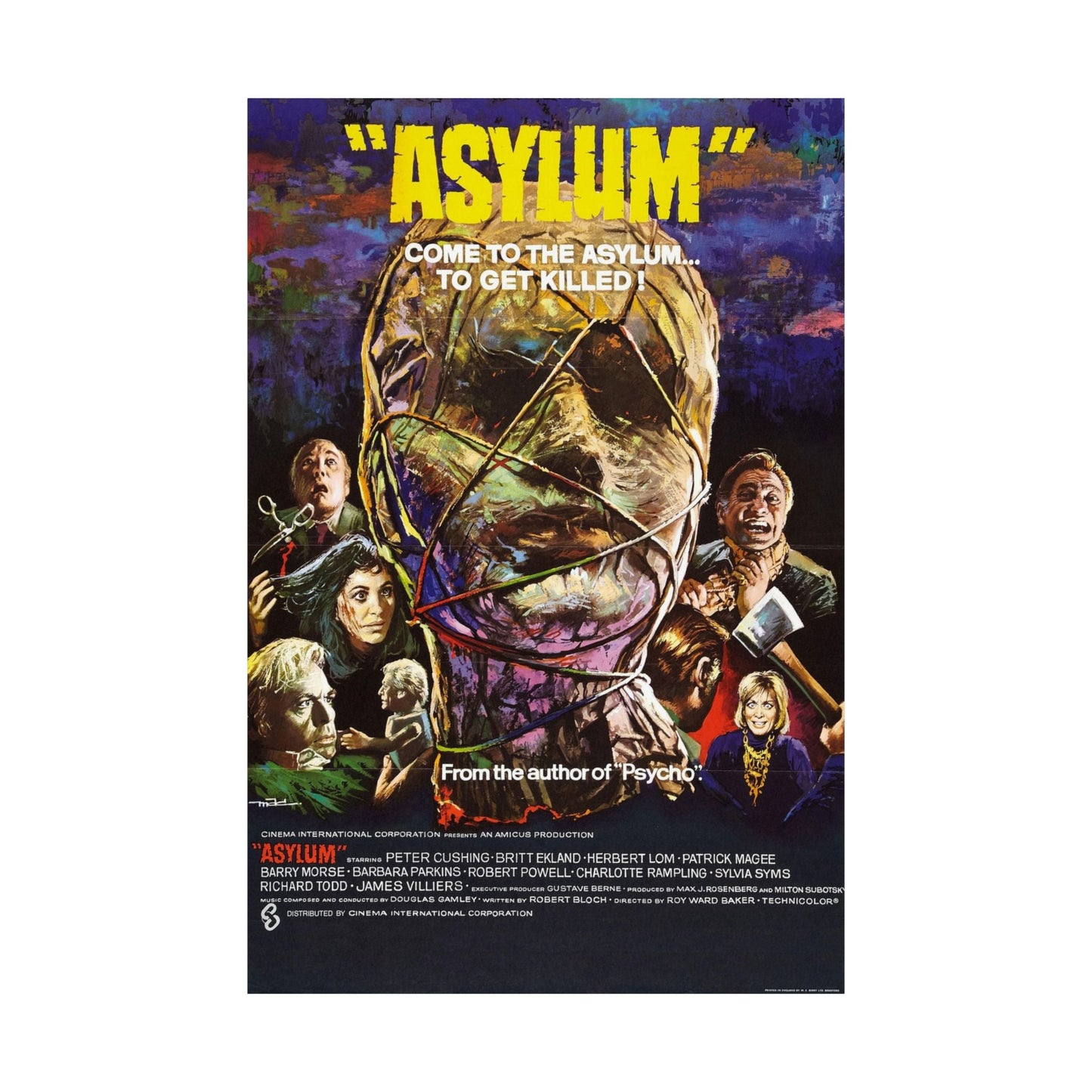 ASYLUM 1972 - Paper Movie Poster-The Sticker Space