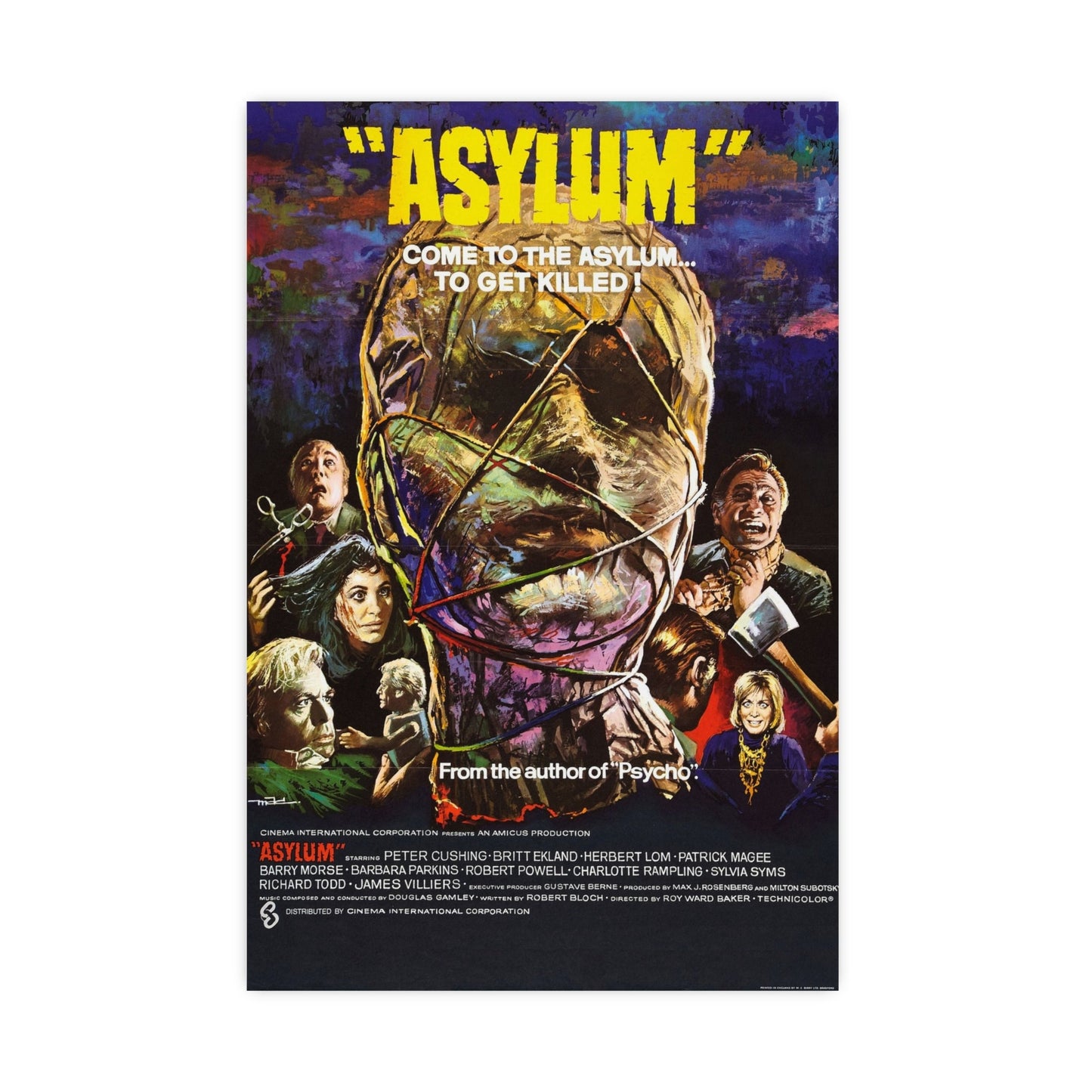 ASYLUM 1972 - Paper Movie Poster-20″ x 30″ (Vertical)-The Sticker Space