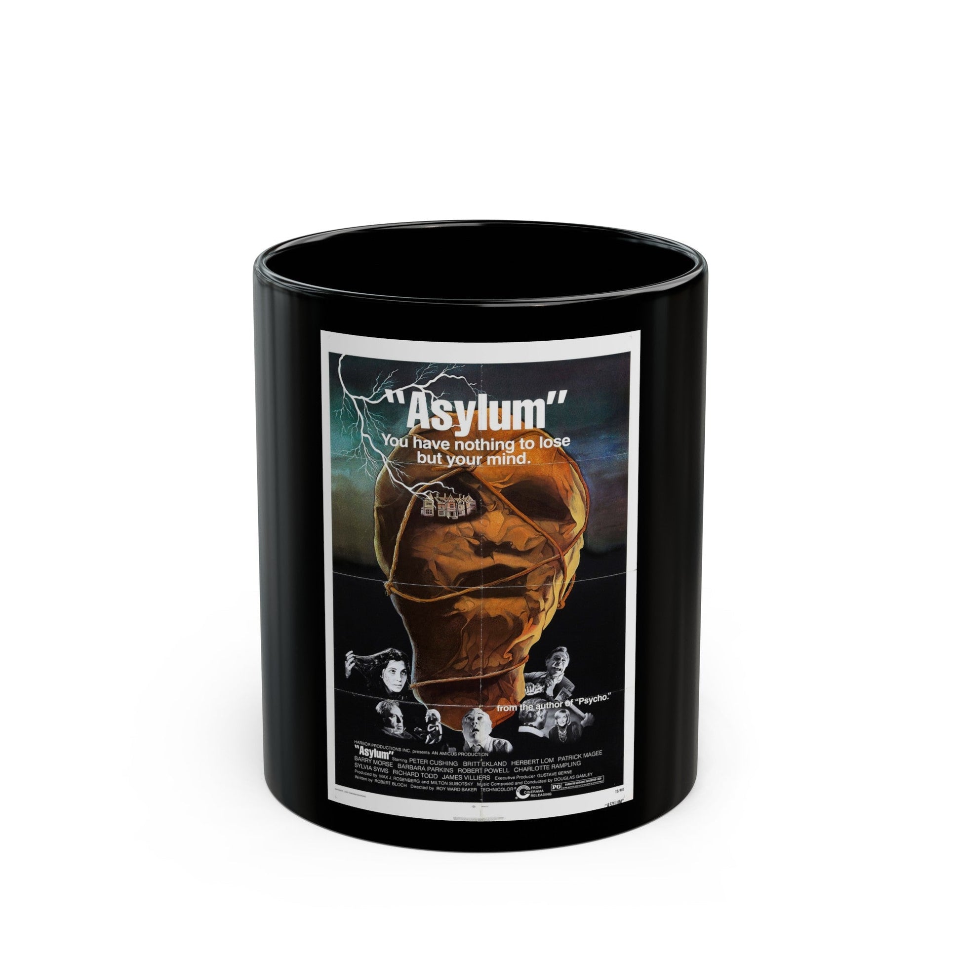 ASYLUM (2) 1972 Movie Poster - Black Coffee Mug-11oz-The Sticker Space