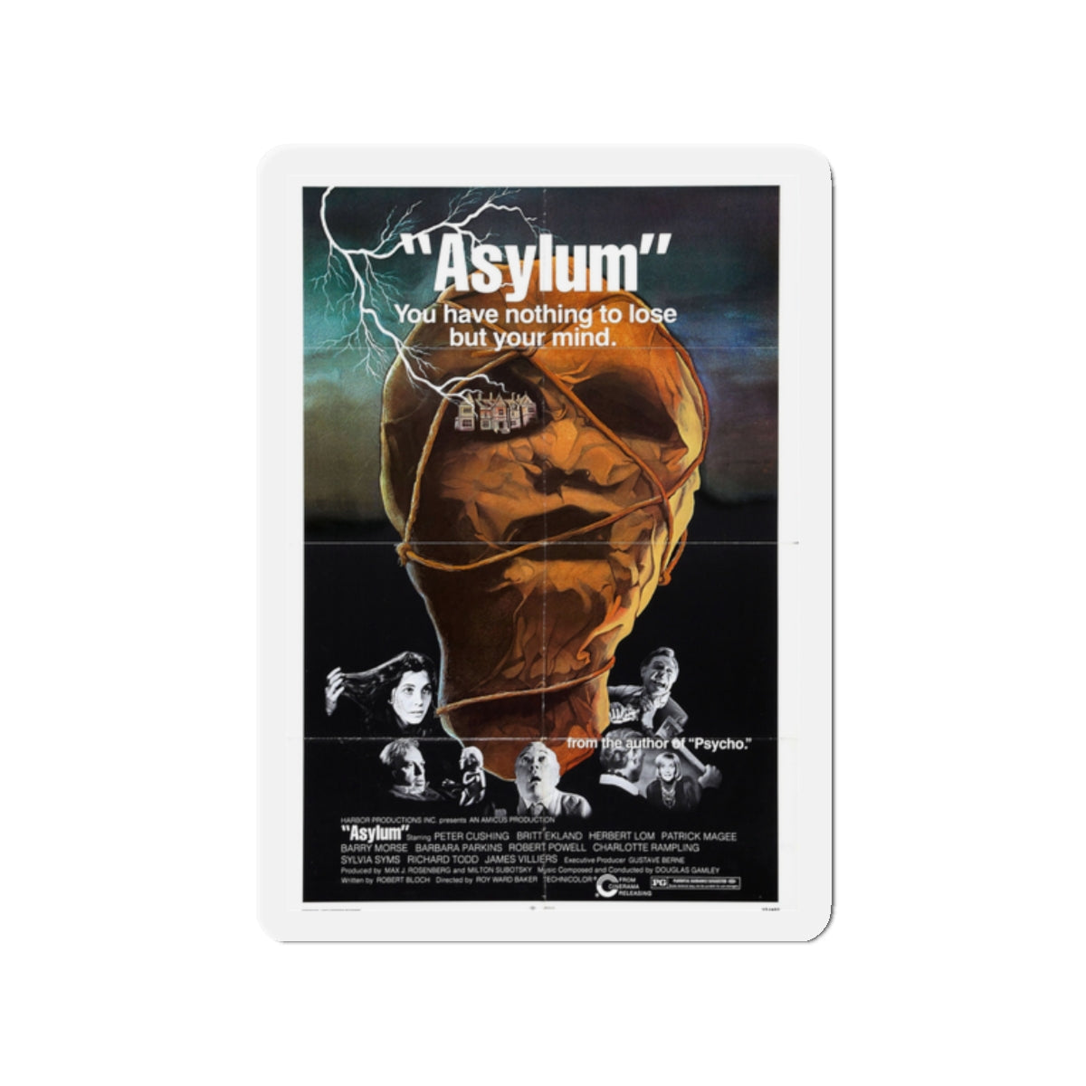 ASYLUM (2) 1972 Movie Poster - Die-Cut Magnet-2" x 2"-The Sticker Space