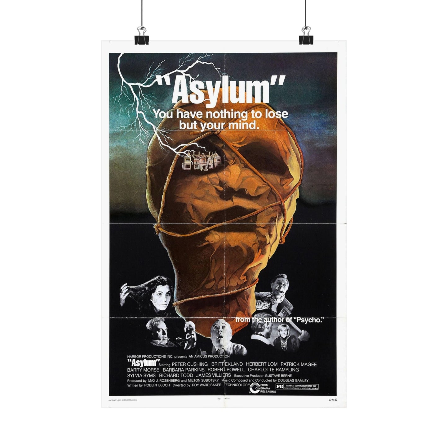 ASYLUM (2) 1972 - Paper Movie Poster-12″ x 18″-The Sticker Space