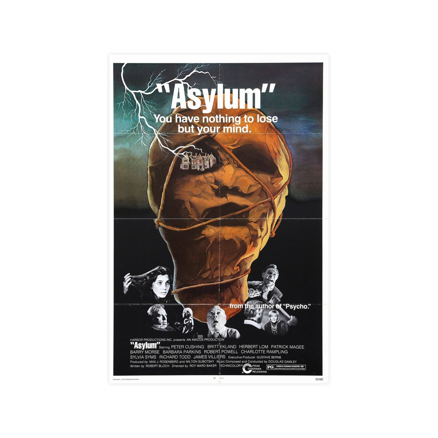 ASYLUM (2) 1972 - Paper Movie Poster-12″ x 18″ (Vertical)-The Sticker Space